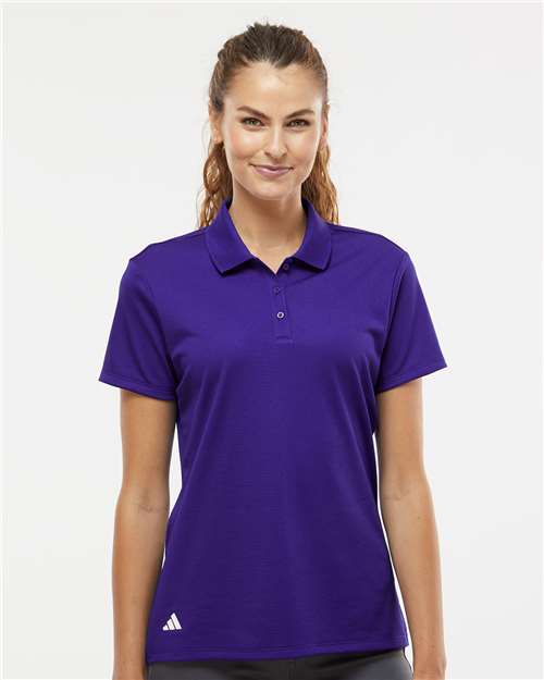 Adidas Women's 4.3 oz 100% recycled polyester Performance Short Sleeve Sport Polo Shirt